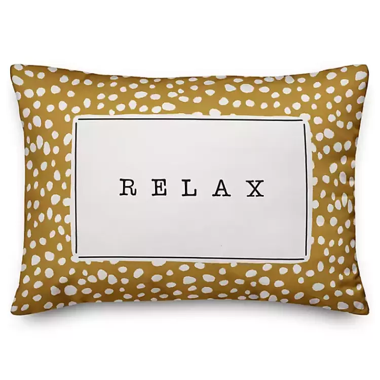 and White Polka Dot Relax Outdoor Pillow>Kirklands Home Fashion