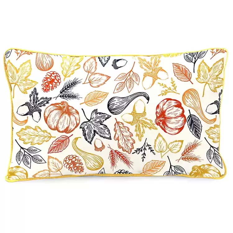 Yellow Blessed Outdoor Lumbar Pillow>Kirklands Home New