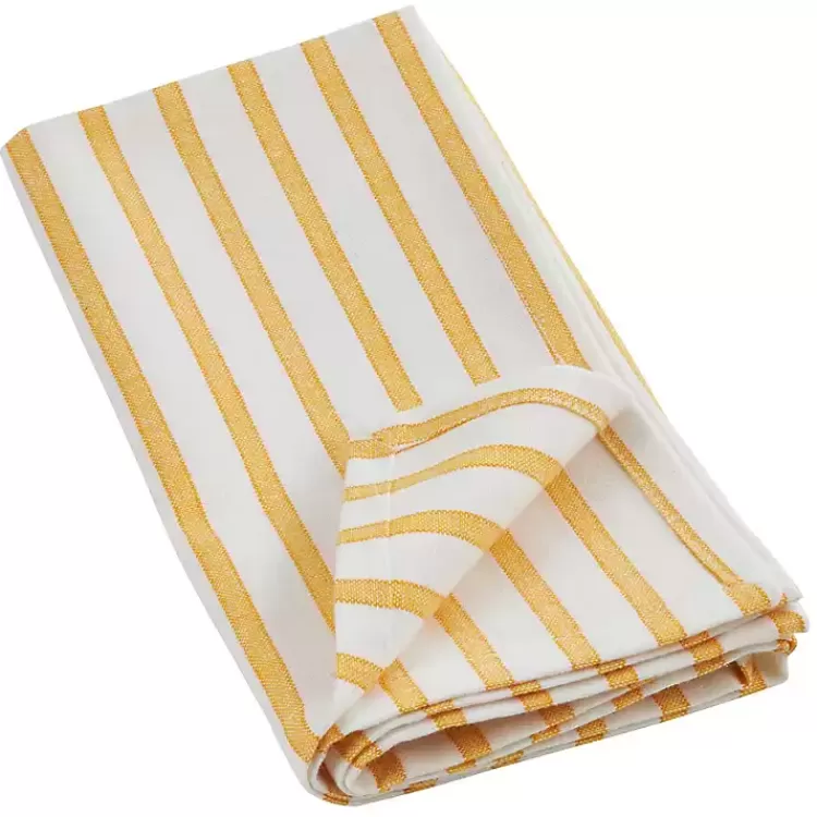 Yellow Cheerful Striped Cotton Napkins, Set of 4>Kirklands Home Flash Sale
