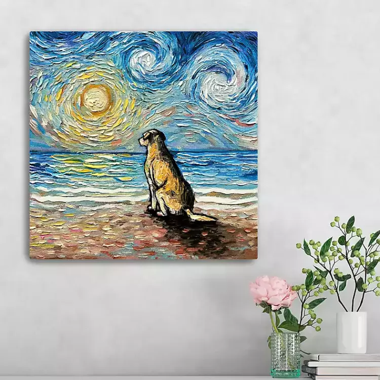 Yellow Lab Beach Days Canvas Art Print>Kirklands Home Hot