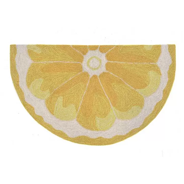 Yellow Lemon Indoor/Outdoor Accent Rug, 2x3>Kirklands Home Clearance
