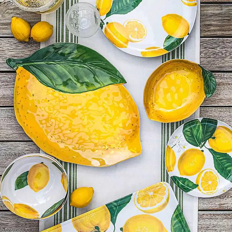 Lemon Melamine Serving Platter>Kirklands Home Store