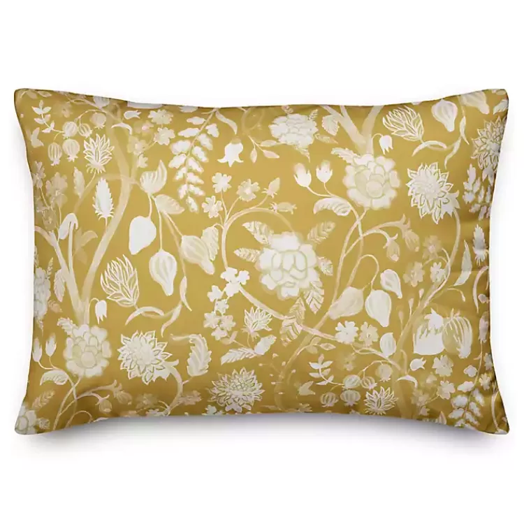 Yellow Marigold Outdoor Lumbar Pillow>Kirklands Home Shop