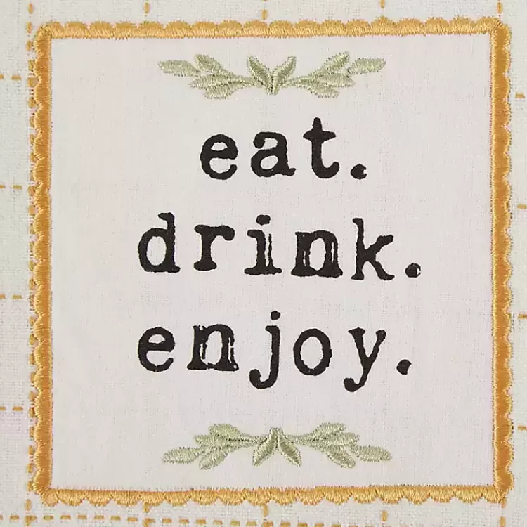 yellow_plaid_eat_drink_enjoy_pc_dish_towel_set_3.webp Yellow Plaid Eat Drink Enjoy 4-pc. Dish Towel Set>Kirklands Home New