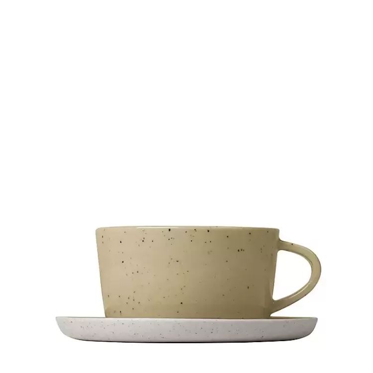Speckled Ceramic Mugs and Saucers, Set of 2>Kirklands Home Outlet
