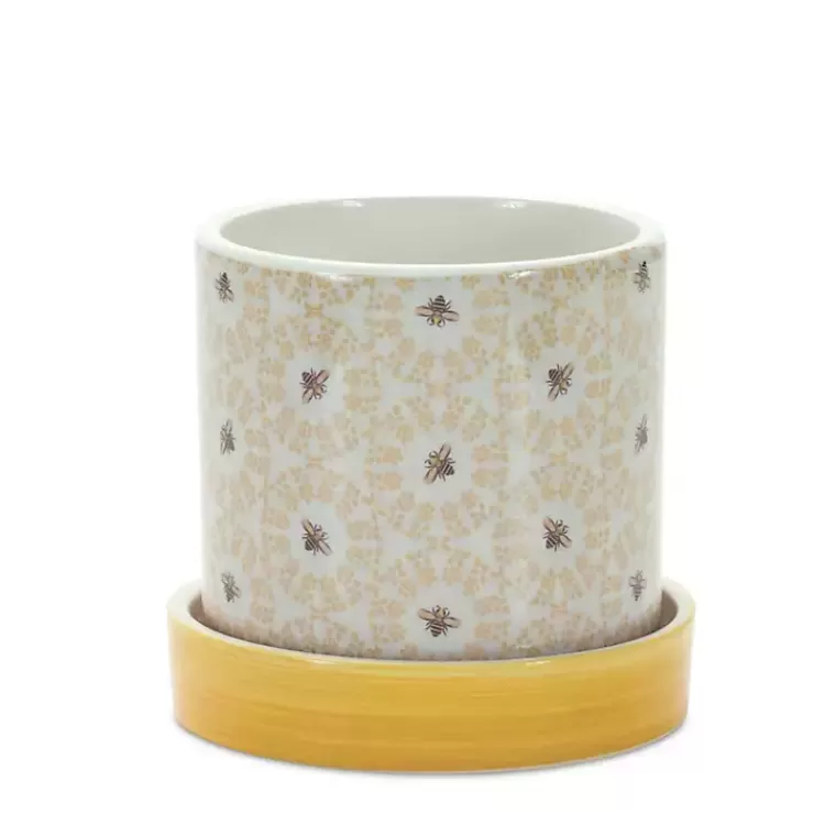 yellow_striped_and_bee_decorative_pots_set_of__2.webp Yellow Striped and Bee Decorative Pots, Set of 2>Kirklands Home Sale