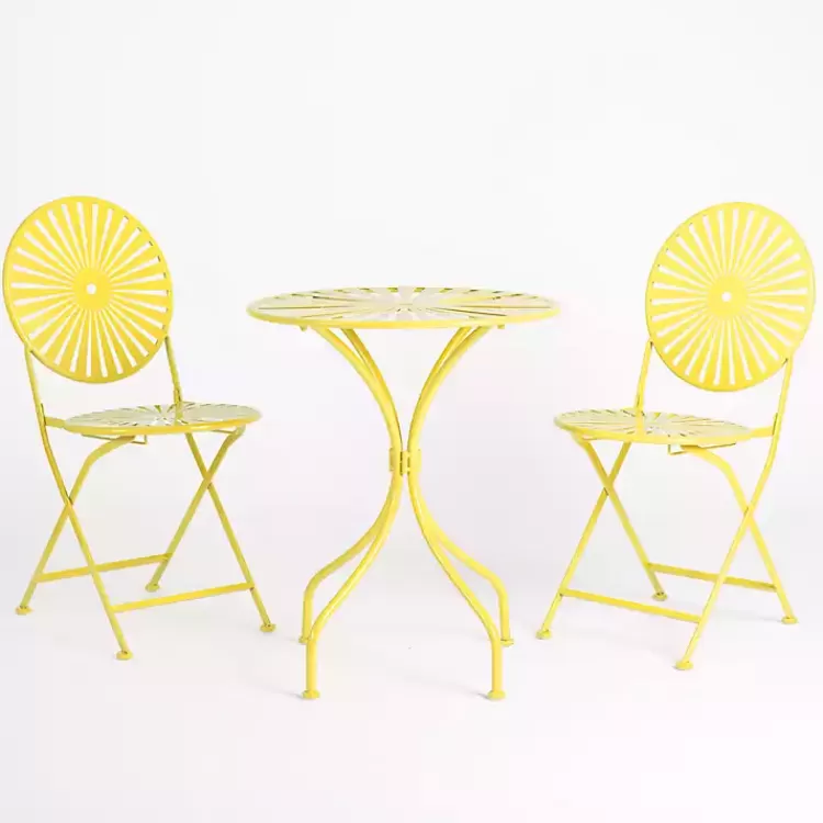 Sunburst Metal 3-pc. Outdoor Bistro Set>Kirklands Home Sale