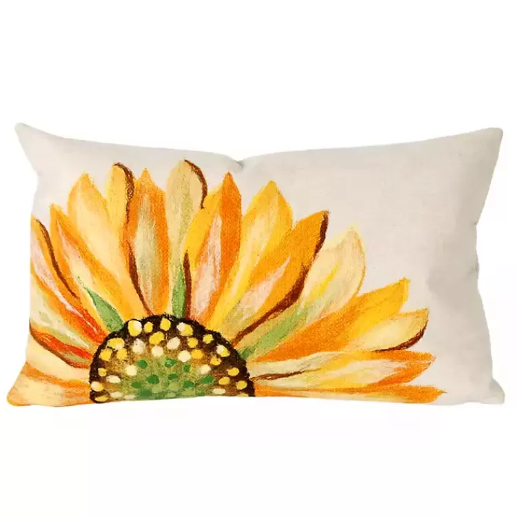 Yellow Sunflower Indoor/Outdoor Accent Pillow>Kirklands Home Clearance
