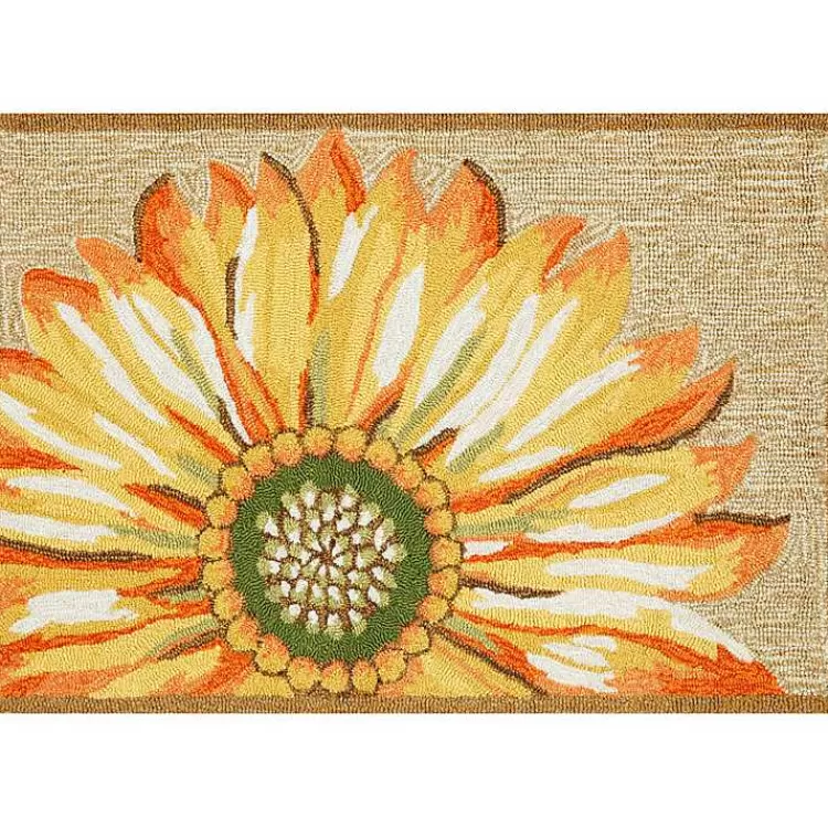Yellow Sunflower Indoor/Outdoor Rug>Kirklands Home Sale