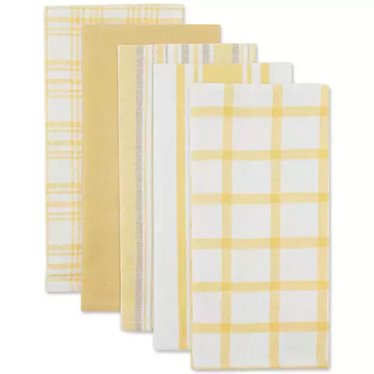 Yellow Woven Assorted Dishtowels, Set of 5>Kirklands Home Best Sale