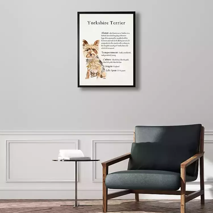 Yorkshire Terrier Facts Framed Wall Plaque>Kirklands Home Flash Sale
